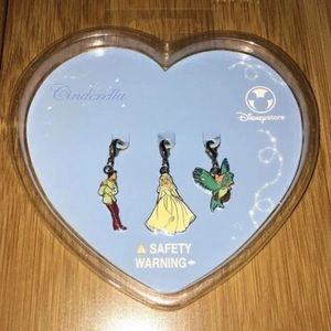 Disney Cinderella Bracelet Charms: Princess Cinderella, Prince Charming, & Bird